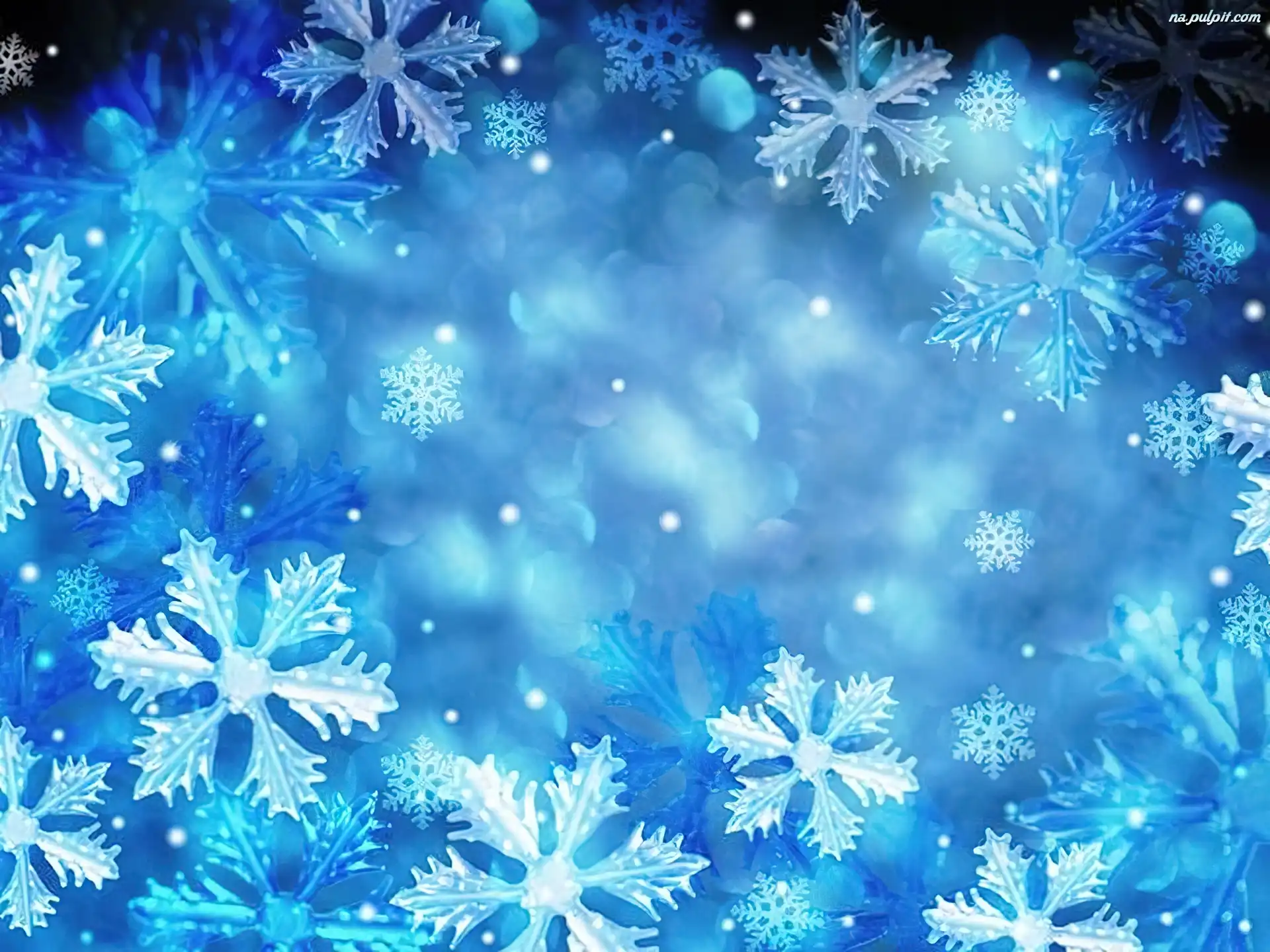 śniegu tło niebieskie płatki na pulpit winter in wonderland flyer